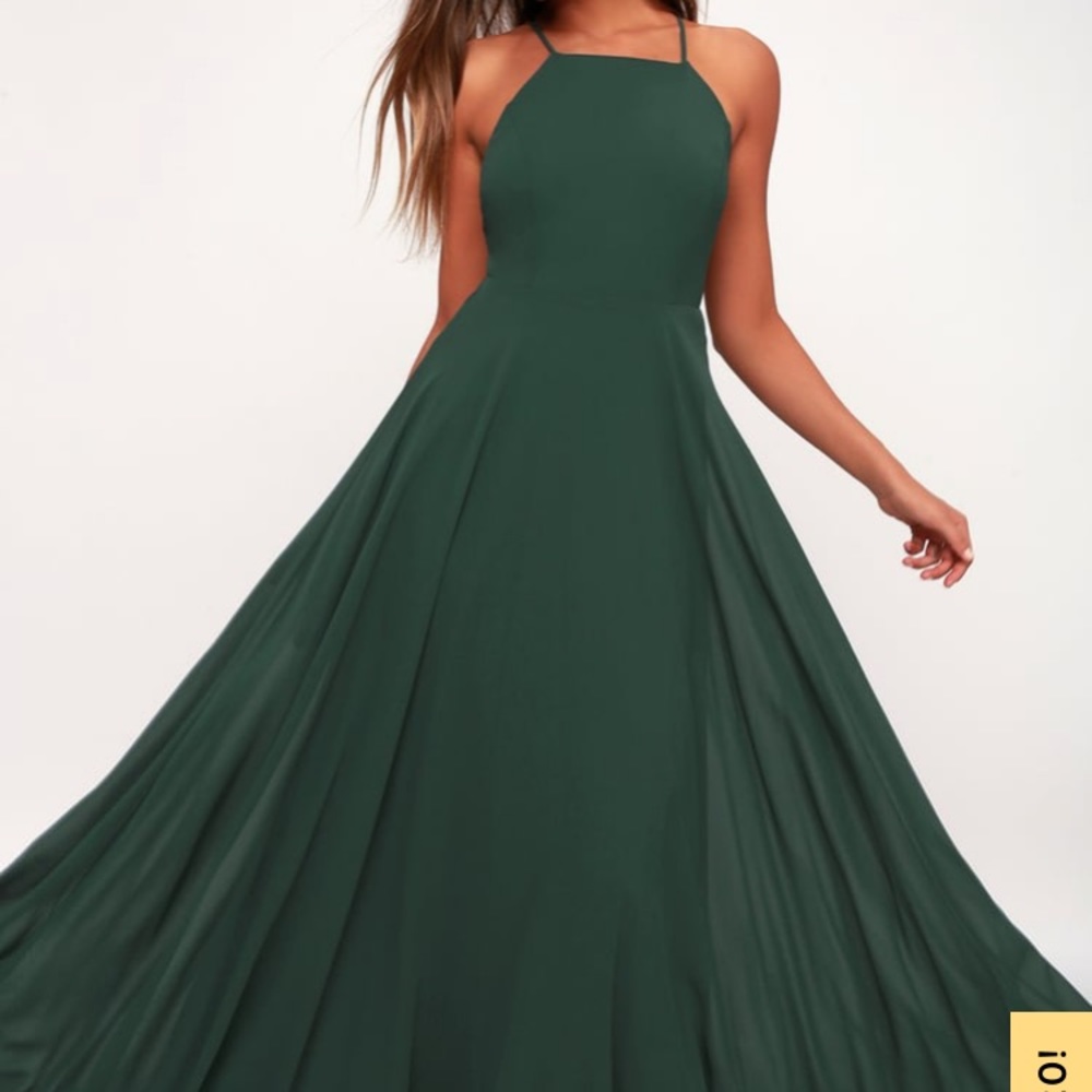 Lulu’s Dark Green Maxi Dress